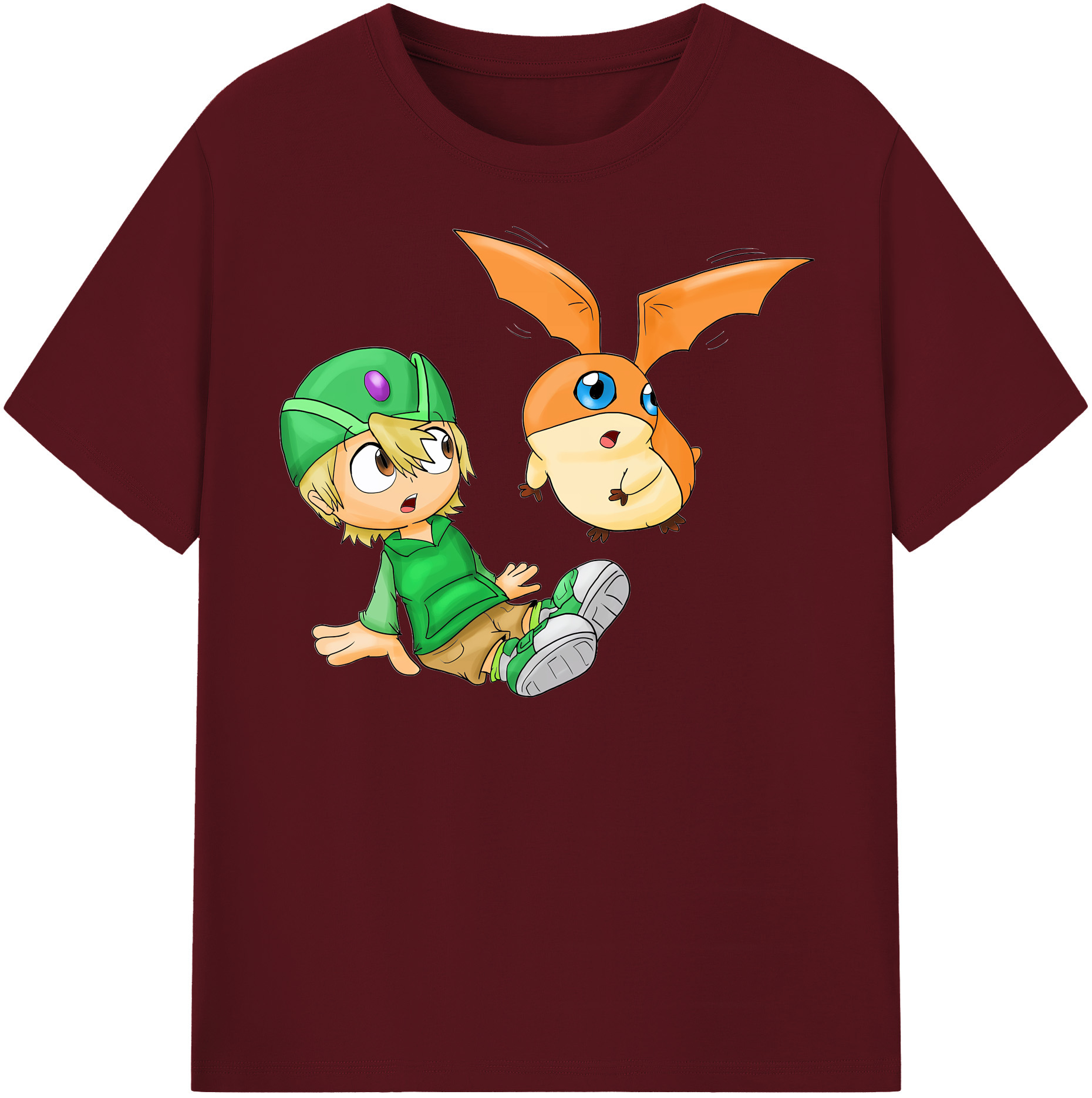 （画像用） Digimon デジタルモンスター/デジモン 綿100％半袖Tシャツ（フロントプリント）
